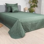 Cuvertură pentru pat dublu, pat de o persoană sau canapea, Casablanca Verde