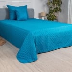 Cuvertură pentru pat dublu, pat de o persoană sau canapea, Casablanca Albastru