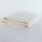 Cuvertură pentru pat dublu, pat de o persoană sau canapea, Casablanca Ecru