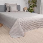 Cuvertură pentru pat dublu, pat de o persoană sau canapea, Casablanca Gri