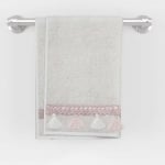 Set 2 buc. prosoape de baie 30x50 cm cu broderie roz