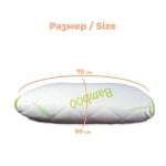 Pernă Bamboo 3D, cu fibre de bambus, cu fermoar pentru reglarea înălțimii, antialergică, confortabilă pentru toate poziție de dormit