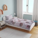 Lenjerie de pat pentru copii din 100% bumbac ranforce pentru pat single, Bufnițe