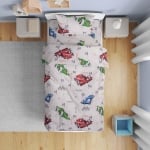 Lenjerie de pat pentru copii din 100% bumbac ranforce pentru pat single, Bolizi