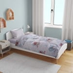 Lenjerie de pat pentru copii din 100% bumbac ranforce pentru pat single, Bufnițe