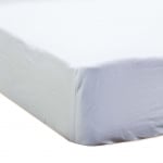 Cearșaf cu elastic din tricot 100% bumbac în culoare albă