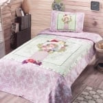 Plapumă pentru pat pentru adolescenți în set cu față de pernă decorativă Mimosa