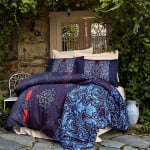 Set de pat dublu 6 piese cu o singură husă Marcela din 100% bumbac satinat