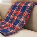 Pătură Cozy Roșu și Albastru
